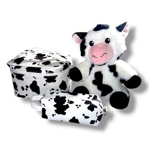 Valentine’s Cow Print Bags and Plush Toy Gift Set